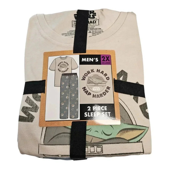 2XL Star Wars The Mandalorian Mens 2-Piece T-Shirt & Pants Sleepwear Pajama Set - Picture 5 of 6